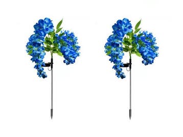 Veiling - Solar tuinverlichting - blauwe regen - set van 2, Nieuw