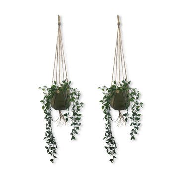 Voordeelset van 2 Plantenhangers - Jute - Kies Lengte -, Ophalen of Verzenden, Nieuw