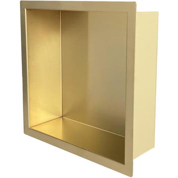 Wiesbaden Demis Inbouwnis - 30x30x7cm - Geborsteld Messing, Ophalen of Verzenden, Nieuw, Rvs