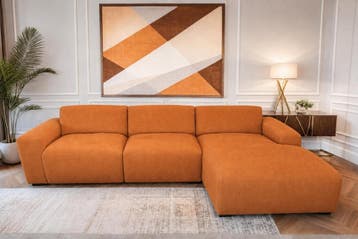 Loungebank Delft - loungebanken - Oranje, Nieuw, 150 cm of meer, Stof, 300 cm of meer
