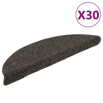 vidaXL Trapmatten Zelfklevend 30 stuks 56x17x3 cm Antraciet, Doe-het-zelf en Verbouw, Ladders en Trappen, Verzenden, Nieuw