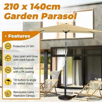 2dekans | Angel Living Tuinparasol Rechthoekig – Voorzien, Ophalen of Verzenden, Zo goed als nieuw