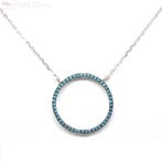 Zilveren Collier Cirkel, Verzenden, Nieuw, Zilver