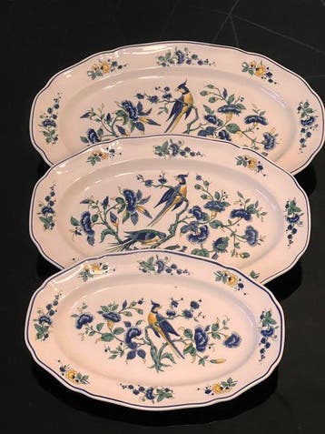 Villeroy & Boch - Schotel (3) - Feniks blauw - Porselein