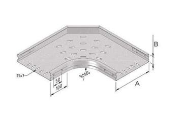 Kabelbaan bocht 60x100 mm – 90° – sendzimir verzinkt, Verzenden, Nieuw in verpakking