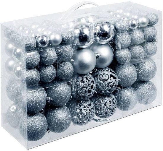 Kerstballen 100 stuks zilver, Diversen, Kerst, Nieuw, Ophalen of Verzenden