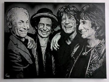 The Rolling Stones - Handpainted and signed - 60x80 cm -, Cd's en Dvd's, Nieuw in verpakking
