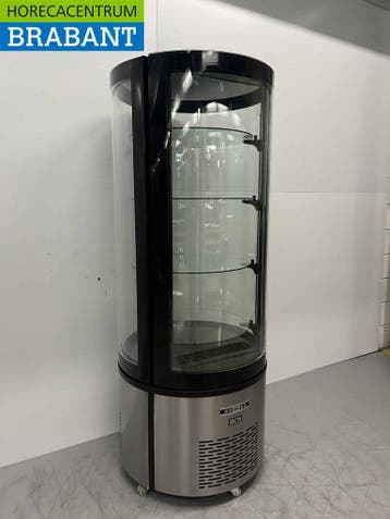 HCB RVS Ronde koelvitrine Gebaksvitrine 400 liter 230V, Ophalen of Verzenden, Nieuw in verpakking