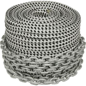 12mm Ankerlijn 50m Polyester met 6mm x 10m Ankerketting, Ophalen of Verzenden, Nieuw