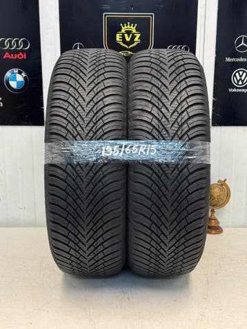 2 stuks 195/65R15 Vredestein Quatrac All-Seasons banden B724, Gebruikt, 15 inch, All Season, Band(en)