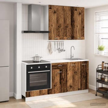 vidaXL Keukenblok LYON 5 st Oud hout Bewerkt hout, Verzenden, Nieuw, Bruin