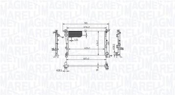 Radiateur o.a: Fiat, 500L (199), Ophalen of Verzenden, Nieuw, Fiat