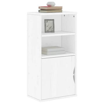 vidaXL Bijzetkast ODDA 40x24x79 cm massief grenenhout wit, Verzenden, Nieuw, Grenenhout