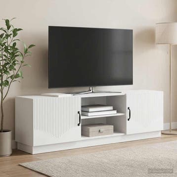 vidaXL TV-kast Wit 150 x 31 x 47 cm Bewerkt hout, Minder dan 50 cm, Verzenden, Nieuw, Minder dan 100 cm