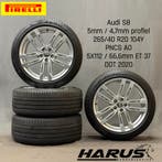 Originele Audi S8 20 inch Velgen + Pirelli Zomerbanden, Auto-onderdelen, Banden en Velgen, Gebruikt, 265 mm, Banden en Velgen