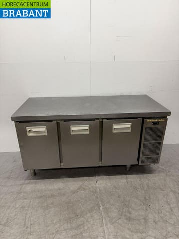 RVS Snowflake Koelwerkbank 3 Deuren 163 cm 230V Horeca, Ophalen of Verzenden, Gebruikt