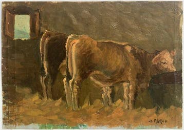 Giovanni March (1894-1974) - Nella stalla