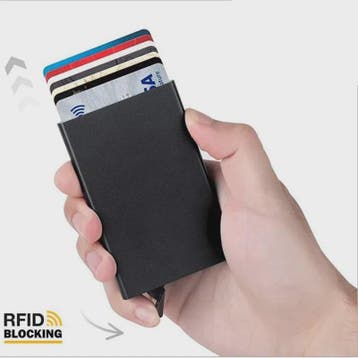 RFID Kaarthouder Portemonnee - Slank Metalen Pop-Up Wallet v, Verzenden, Nieuw