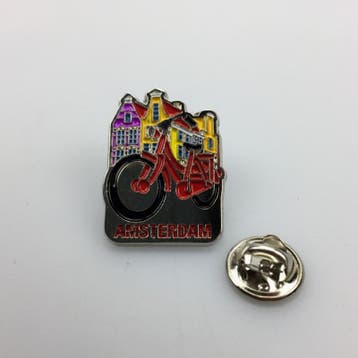 Pin fiets met huisjes Amsterdam zilver, Ophalen of Verzenden, Nieuw