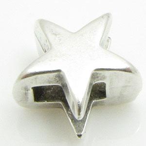 1 x DQ metaal schuiver ster ca. 9 x 9 x 5,5mm Ø5 x 2,5mm..., Ophalen of Verzenden, Nieuw, Kraal