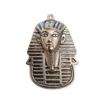 Metalen bedel van het Egyptische Toetanckamon masker Anti..., Ophalen of Verzenden, Nieuw, Bedel