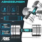 Dumbells set - Gewichten set - Halterset - Gietijzer - 2x10, Verzenden, Zo goed als nieuw