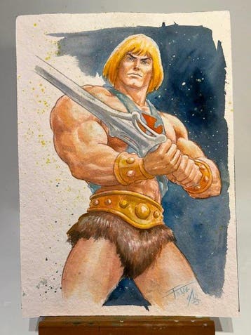 Fang Daniel - 1 Original colour drawing - He-man - He-man, Nieuw in verpakking