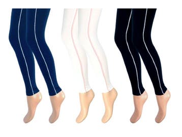 3 stuks Kinderlegging - Glitter streep - Marine-Wit-Zwart, Verzenden, Nieuw