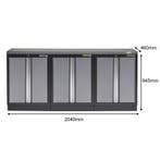 Werkbank set met MDF werkblad met RVS plaat omkleed en 3, Ophalen of Verzenden, Nieuw