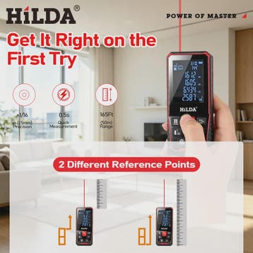 HILDA Digitale Laser Afstandsmeter 50/100/120M - Precisie Me, Verzenden, Nieuw