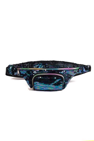KIMU® Pailletten Heuptasje Olie Zwart Pailletten Heuptas met, Ophalen of Verzenden, Nieuw, Zwart, Overige typen