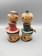 Creatieve Japanse kokeshi-popjes - Hout - Japan - Shwa
