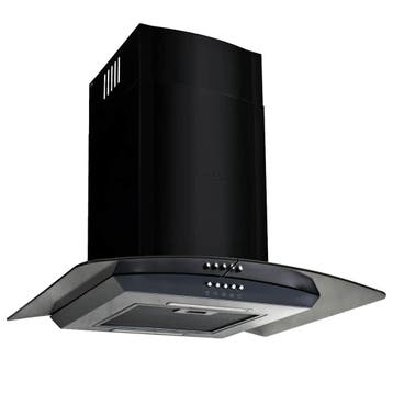 vidaXL Wandafzuigkap 756 m³/u 60 cm roestvrij staal zwart, Verzenden, Nieuw