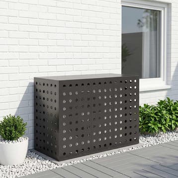 vidaXL Airconditioner hoes Zwart 110 x 50 x 80 cm Staal, Verzenden, Nieuw