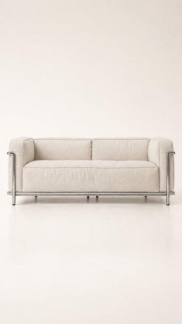 Cassina - Sofa - LC3 - Chroom - CANAPÉ 2,5-zits LC3 LE, Antiek en Kunst