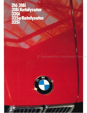 1985 BMW 3 SERIE BROCHURE DUITS, Nieuw, BMW, Author