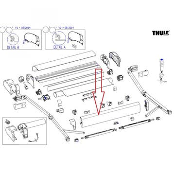 Thule Lead Rail 9200 4.50 Wit, Ophalen of Verzenden, Nieuw, Thule