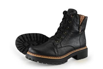 Rieker Veterboots in maat 42 Zwart, Verzenden, Zwart, Overige typen, Zo goed als nieuw