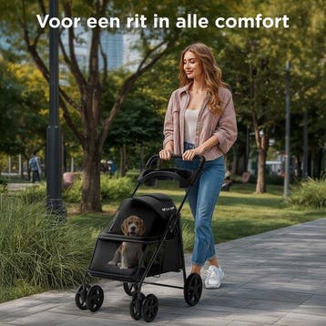 2dekans | Trevopet® Hondenbuggy Inklapbaar - Wandelwagen -, Dieren en Toebehoren, Ophalen of Verzenden, Zo goed als nieuw