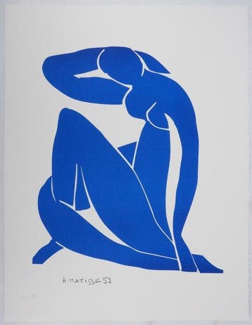 Henri Matisse (1869-1954) - Nu bleu au bras levé, Antiek en Kunst