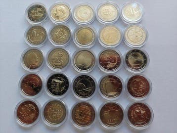 Europa. 2 Euro Various Years (25 coins) (Zonder
