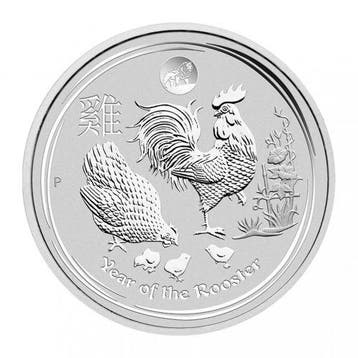 Lunar II - Year of the Rooster - 1 oz 2017, Verzenden, Losse munt, Zilver