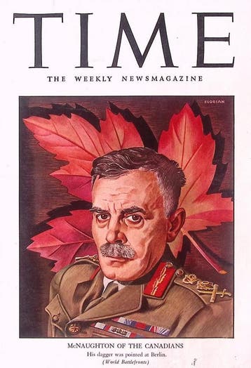 Cover Time Magazine1942 met Andrew McNaughton (lijst optie), Verzamelen, Verzenden