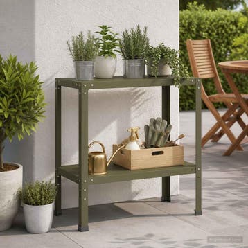 vidaXL Planttafel 80 x 40 x 80 cm Gepoedercoat staal, Verzenden, Nieuw