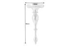 Barokke wandconsole SCALA 80cm zilver aluminium wandplank -, Ophalen of Verzenden, Nieuw