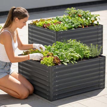 Verhoogde plantenbak Salvia verzinkt, verschillende maten, Verzenden, Nieuw