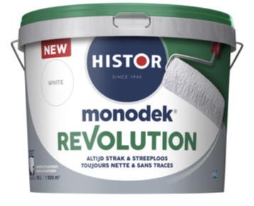 Histor Monodek  Revolution - RAL 9016 - 5 liter, Overige kleuren, 5 tot 10 liter, Nieuw, Ophalen of Verzenden