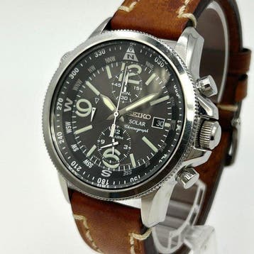 Seiko - Solar Chronograph - Zonder minimumprijs - V172-0AG0