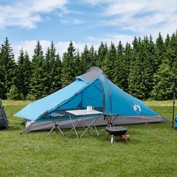 vidaXL Backpacking Tent 2-persoons Blauw 185T Polyester met, Verzenden, Nieuw, Tot en met 2