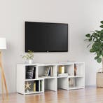 vidaXL Tv-meubel 104x30x52 cm bewerkt hout hoogglans wit, 100 tot 150 cm, Verzenden, Nieuw, Minder dan 100 cm
